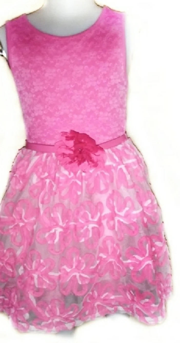 Children's place pink lace floral overlay …